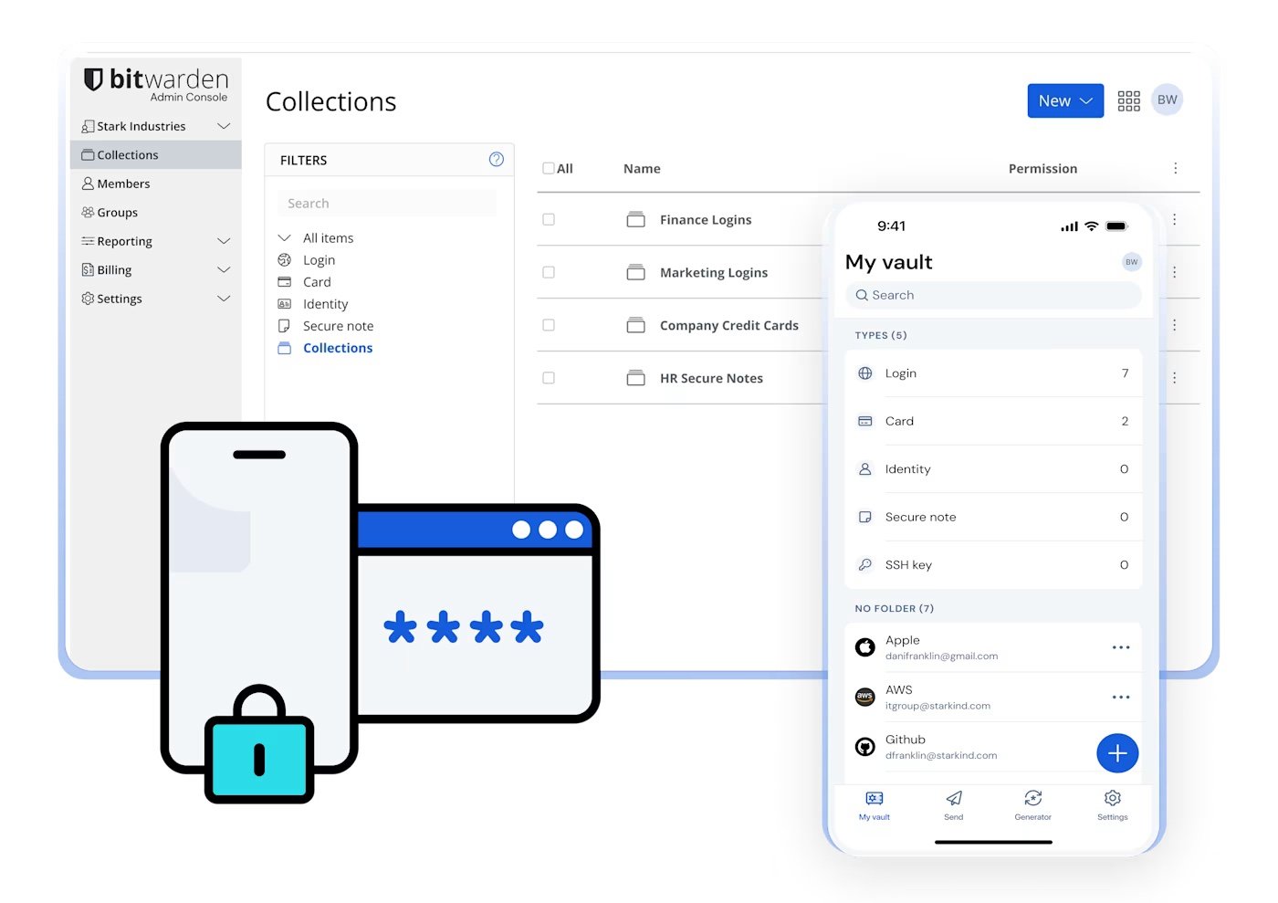 Screenshot of the Bitwarden Chrome extension